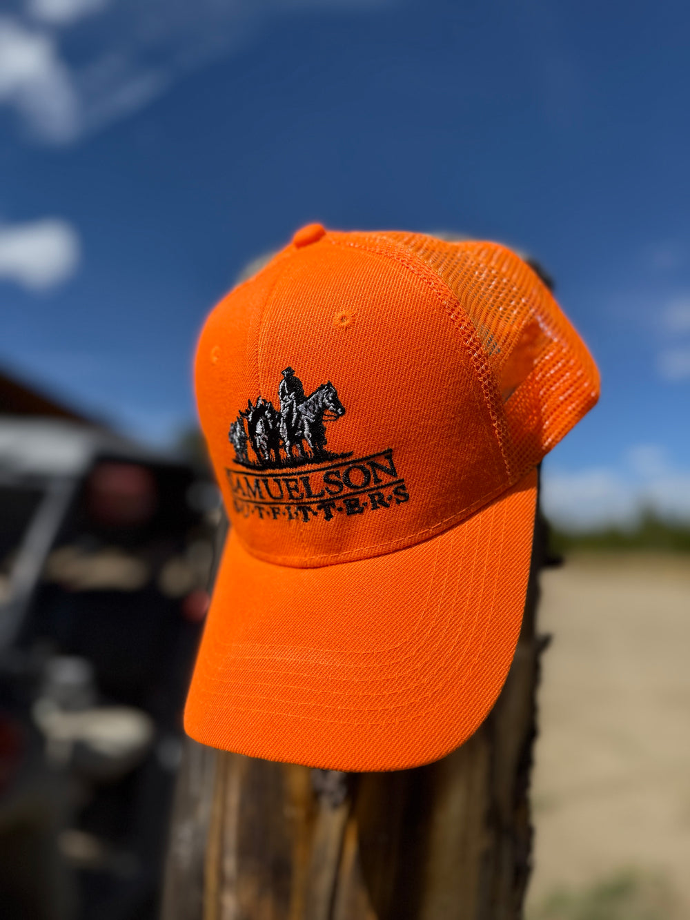 Hunter Orange Hat w/ embroidered logo